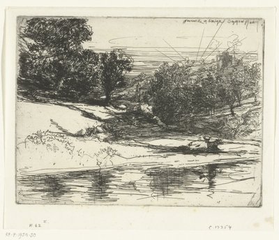 Landschaft um Castell Newydd in Wales von Francis Seymour Haden (Sir) (signed by artist)