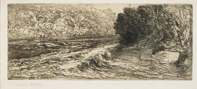 Ein guter Platz für einen Lachs, 1889 von Francis Seymour Haden