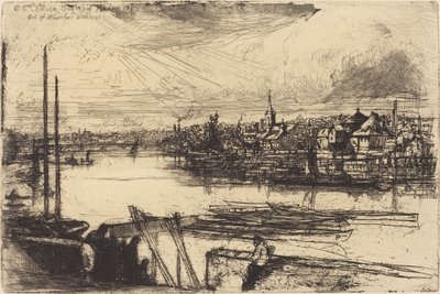 Altes Chelsea, aus Whistlers Fenster (Battersea Reach) von Francis Seymour Haden
