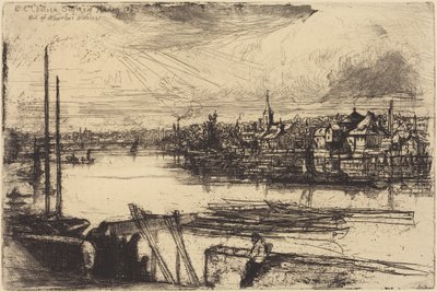 Das alte Chelsea, aus Whistlers Fenster (Battersea Reach) von Francis Seymour Haden