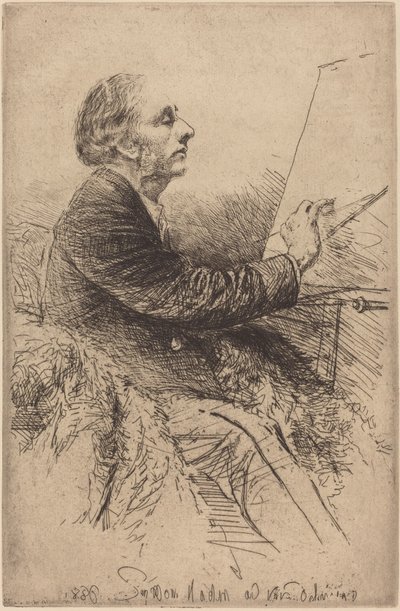 Selbstporträt an der Staffelei von Francis Seymour Haden