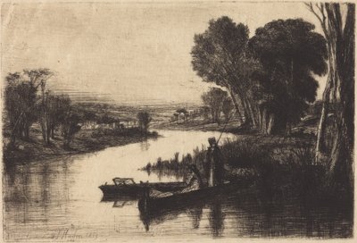 Fischer an der Themse von Francis Seymour Haden