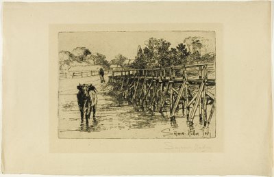Die Dorf-Furt von Francis Seymour Haden