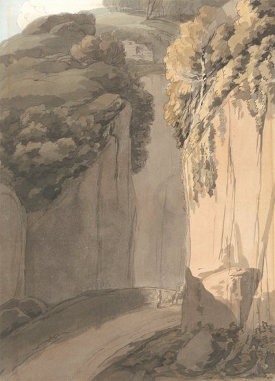 Eingang zur Grotte bei Posilippo, Neapel von Francis Towne