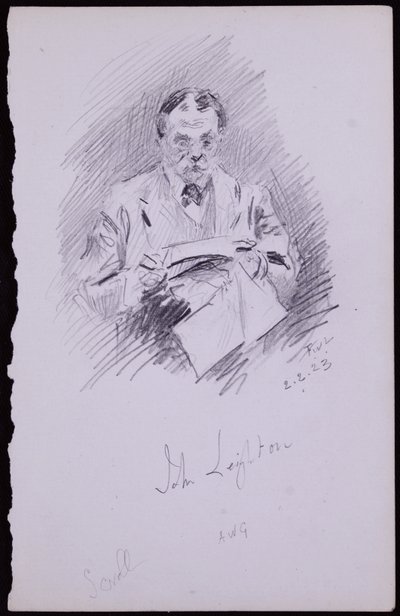 Porträt von John Leighton von Francis Wilfred Lawson