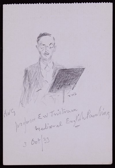 Porträt von Professor EW Tristram von Francis Wilfred Lawson