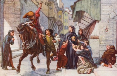 Nachricht von der Rettung nach Florenz bringen von Francis William (after) Topham