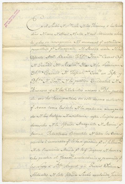 Inventar von Antoine Barada, unterzeichnet von Fran. Cruzat, Josef Bexmes, Dodier, Becquet und anderen, April 1782 von Francisco Cruzat