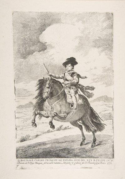 Balthasar Carlos, Prinz von Spanien und Sohn von Philipp IV von Francisco de Goya