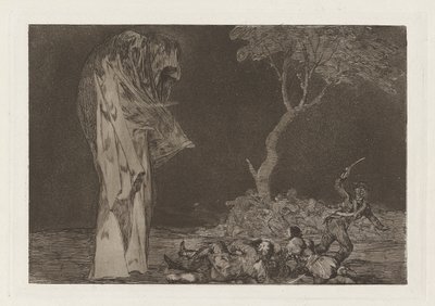 Disparate de miedo, auch bekannt als Por temor no pierdas honor, aus der Serie Los disparates von Francisco de Goya