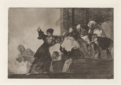 Arme Torheit, auch bekannt als Zwei Köpfe sind besser als einer, aus der Serie Los disparates (Los proverbios) von Francisco de Goya