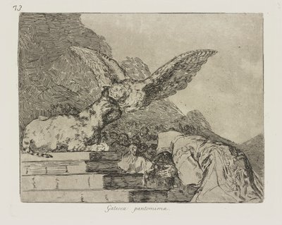 Gatesca Pantomime, Platte 73 aus der Serie Los desastres de la guerra (Die Schrecken des Krieges) von Francisco de Goya