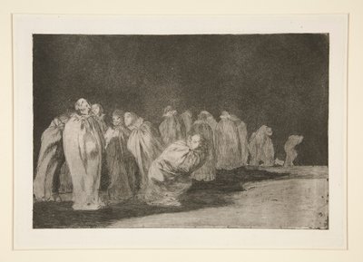Die Eingesackten, Platte 8 aus der Serie Los proverbios von Francisco de Goya