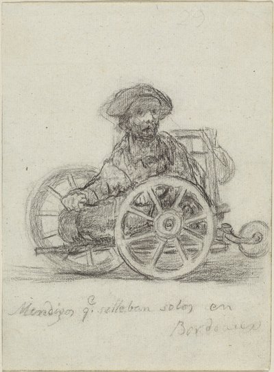 Bettler, die sich in Bordeaux selbst fortbewegen von Francisco de Goya