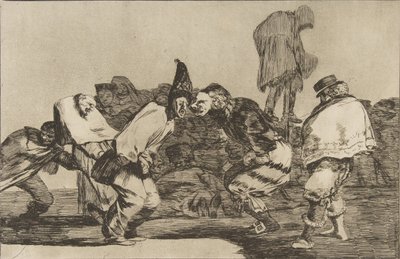 Tafel 14 aus den Disparates: Karnevalsnarrheit von Francisco de Goya