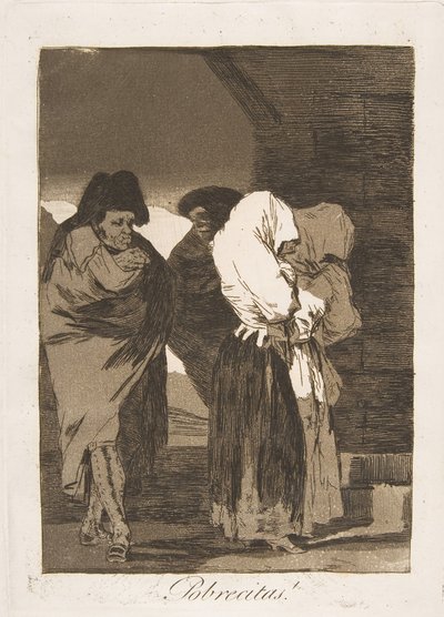 Tafel 22 aus Los Caprichos: Arme kleine Mädchen! Pobrecitas! von Francisco de Goya