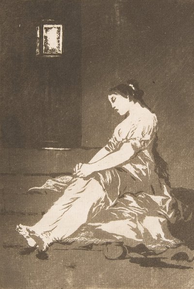 Tafel 32 aus Los Caprichos: Weil sie empfänglich war, 1799 von Francisco de Goya