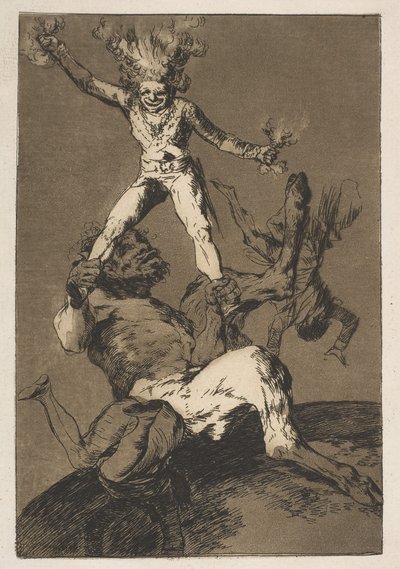 Blatt 56 aus Los Caprichos: Aufsteigen und fallen von Francisco de Goya