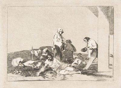 Tafel 58 aus Die Schrecken des Krieges: Es nützt nichts zu weinen ..., 1811-12 von Francisco de Goya