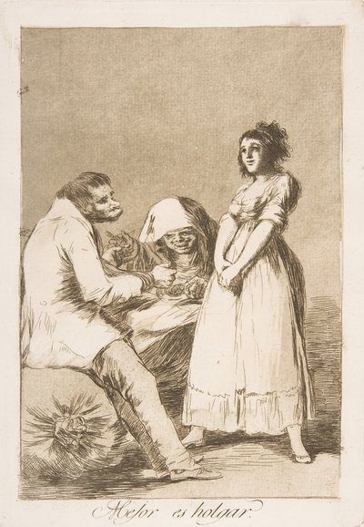 Es ist besser, faul zu sein (Mejor es holgar) von Francisco de Goya