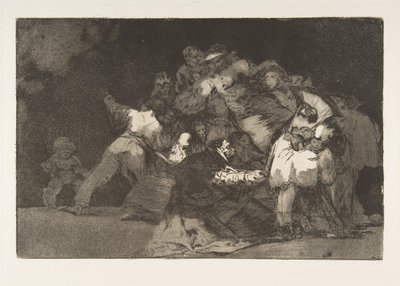 Tafel 9 aus den Disparates: Allgemeine Torheit, ca. 1816-23 veröffentlicht 1864 von Francisco de Goya