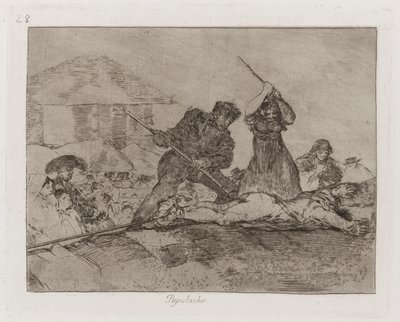 Pöbel, Platte 28 aus Die Schrecken des Krieges von Francisco de Goya