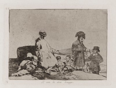 Si son de otro linaje (Vielleicht sind sie von einer anderen Rasse), Platte 61 aus Los desastres de la guerra (Die Schrecken des Krieges) von Francisco de Goya