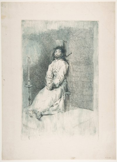 Der Garrotierte El agarrotado von Francisco de Goya
