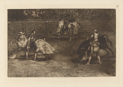 Ein Torero auf den Schultern eines Chulos von Francisco de Goya