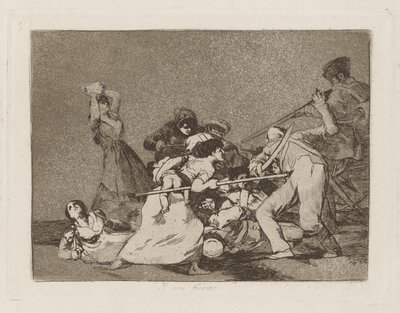 Y son fieras (Und sie sind wie wilde Bestien), pl. 5 aus der Serie Los desastres de la guerra (Die Schrecken des Krieges) von Francisco de Goya