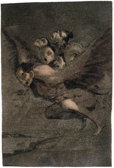 Buen Viage (Gute Reise). Flügelmonster. c.1802 (Gravur) von Francisco Jose de Goya y Lucientes
