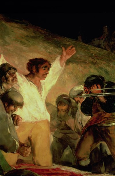 Hinrichtung der Verteidiger von Madrid, 3. Mai 1808, (Detail) von Francisco Jose de Goya y Lucientes