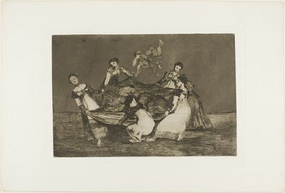 Schwerer als ein toter Esel, Platte eins aus Los Proverbios von Francisco Jose de Goya y Lucientes