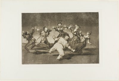 Fröhlicher Unsinn, aus Disparates, veröffentlicht als Platte 12 in Los Proverbios von Francisco Jose de Goya y Lucientes