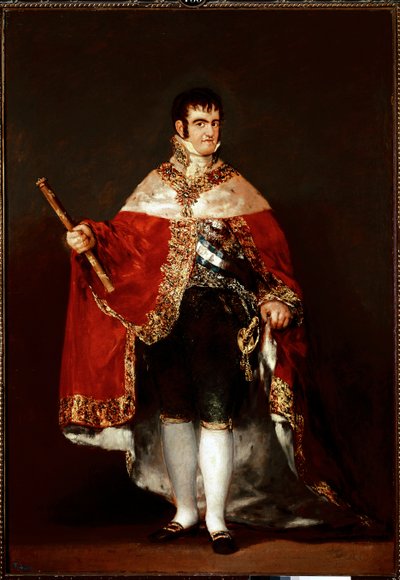 Porträt von König Ferdinand VII. im königlichen Kostüm von Francisco de Goya
