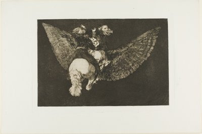Verzichte auf den Freund, der dich mit seinen Flügeln bedeckt und mit seinem Schnabel beißt, Platte fünf aus Los Proverbios von Francisco Jose de Goya y Lucientes