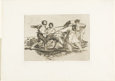 Zu Recht oder zu Unrecht, Platte zwei aus Die Schrecken des Krieges von Francisco Jose de Goya y Lucientes