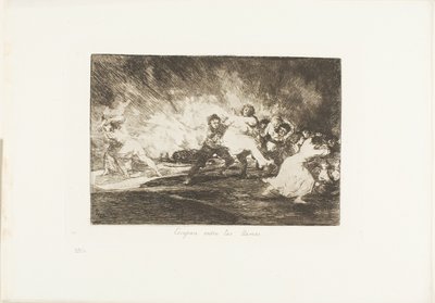 Sie entkommen durch die Flammen, Platte 41 aus Die Schrecken des Krieges von Francisco Jose de Goya y Lucientes