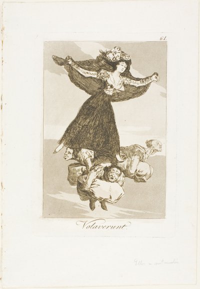 Sie sind geflogen, Platte 61 aus Los Caprichos (Caprices) von Francisco Jose de Goya y Lucientes