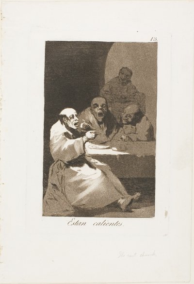 Sie sind heiß, Platte 13 aus Los Caprichos von Francisco Jose de Goya y Lucientes