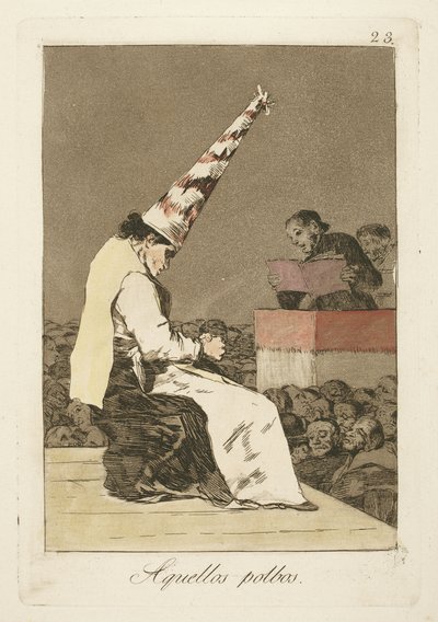 Diese Staubkörner, Platte 23 aus "Los Caprichos" von Francisco de Goya