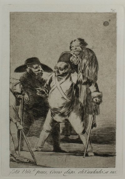 Verstehst du? ... nun, wie ich sage... eh! Pass auf! sonst..., Platte 76, aus Los Caprichos von Francisco Jose de Goya y Lucientes