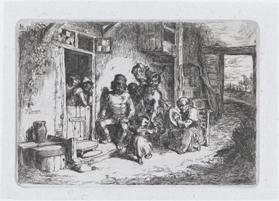 Tafel 10: zwei Figuren tanzen, eine andere sitzt und spielt eine Trommel, aus der Serie von Bräuchen von Francisco Lameyer Berenguer