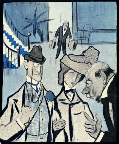 Ein englisches Paar checkt in ein französisches Hotel ein, 1903 von Francisco Sancha y Lengo