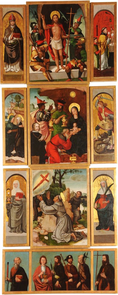 Altarbild der Heiligen Anna und Michael der Erzengel, rechte Tafel von Francisco de Comontes