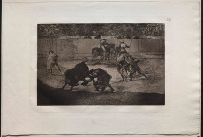 Stierkämpfe: Pepe Illo macht den Pass des "Recorte" von Francisco de Goya
