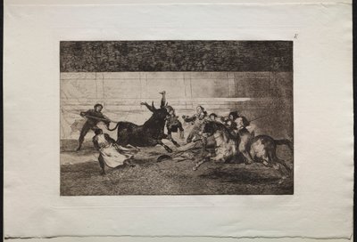 Stierkämpfe: Der Tod von Pepe Illo, 2. Komposition, 1876 von Francisco de Goya