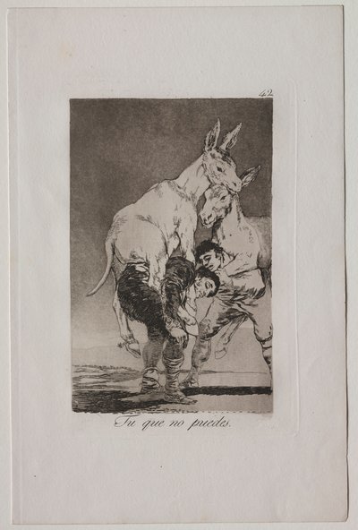 Caprichos: Du, der du nicht kannst von Francisco de Goya