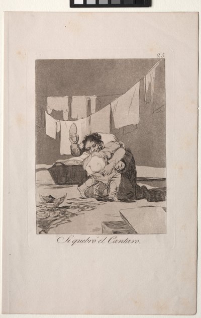 Caprichos: Ja, er hat den Topf zerbrochen. von Francisco de Goya