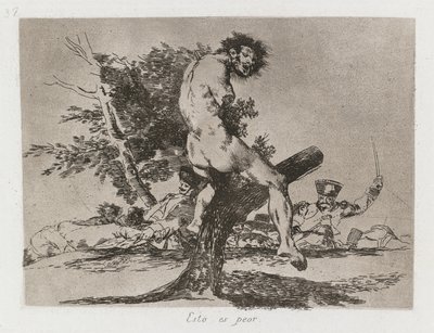 Die Schrecken des Krieges: Pl. 37, Das ist schlimmer, 1810-1813 von Francisco de Goya